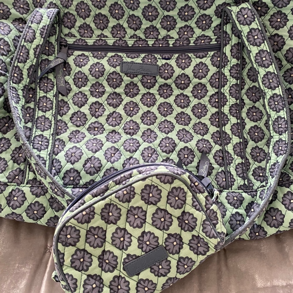 Vera Bradley Medium Duffle & small cosmetic bag